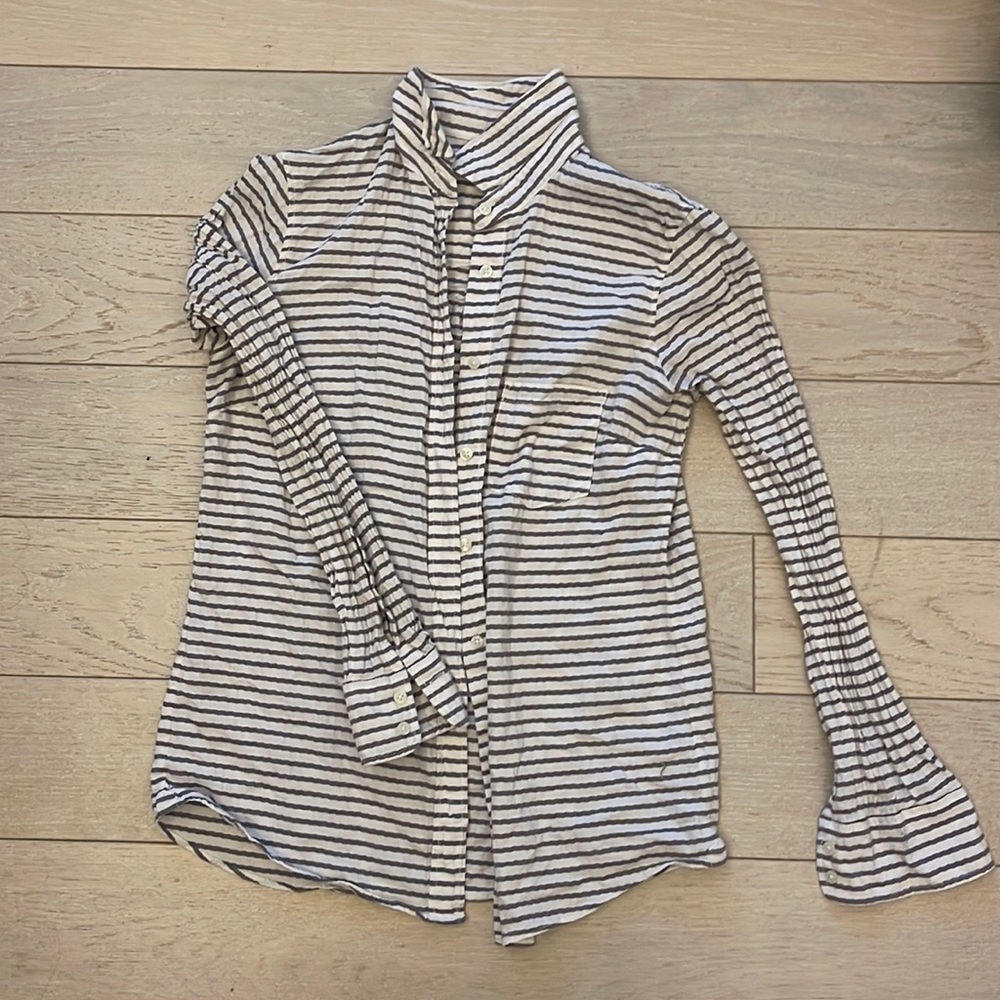 J crew striped button down xs